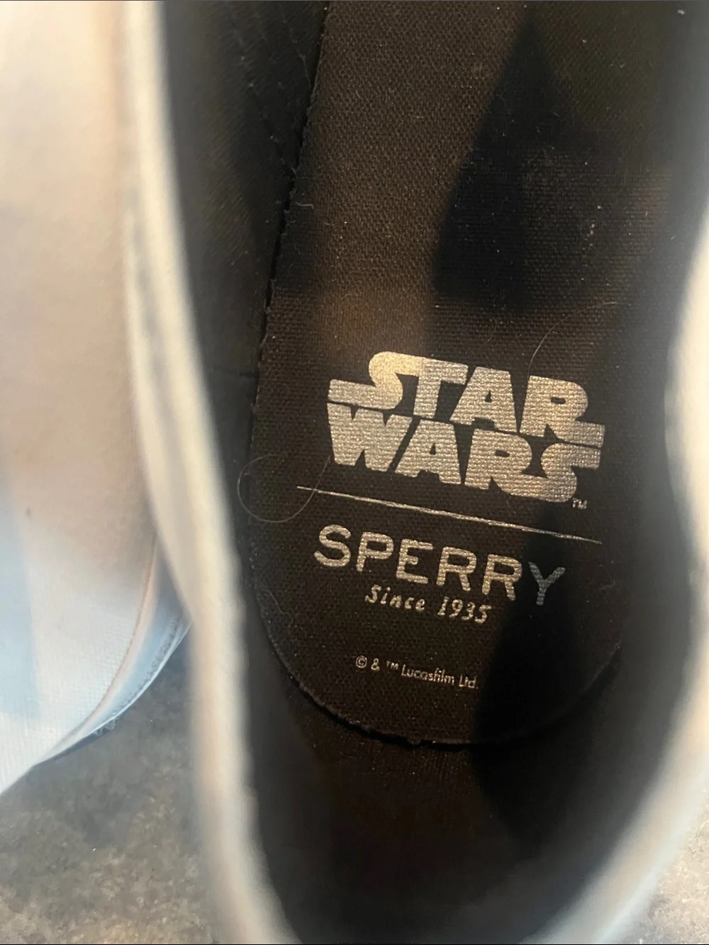 Sperry Gold & White C-3PO and R2-D2 Slip-On Loafers